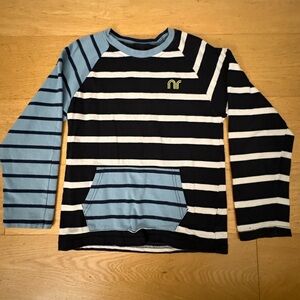 Neon Rebels Blue and Black Striped Kids Shirt